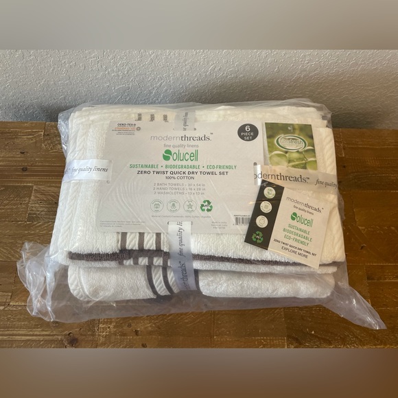 Modern Threads Quick Dry 6 Piece Towel Set - Picture 3 of 7